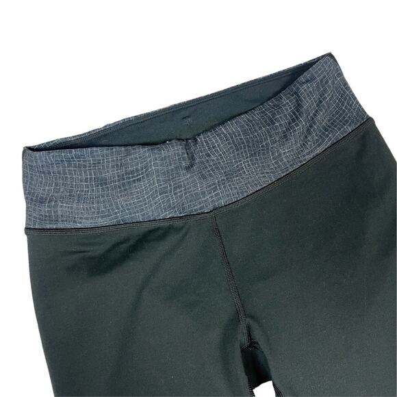 REI Co-Op Leggings Black Printed Waist Pull On Crop Active Stretch Pants Women S - Picture 11 of 12